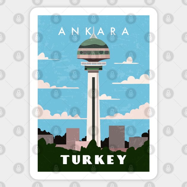 Retro travel poster Sticker by GreekTavern